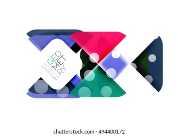 Square and triangle pattern design, modern business template