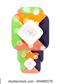 Square and triangle pattern design, modern business template