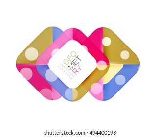 Square and triangle pattern design, modern business template