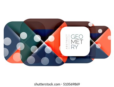 Square and triangle pattern design, modern business template