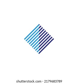 Square, triangle, stripes geometric symbol simple logo vector