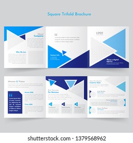 Square Trifold Brochure Stock Vector (royalty Free) 1379568962 