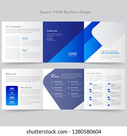 Square Trifold Brochure Design Templates Business Stock Vector (Royalty ...