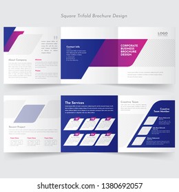 Square Trifold Brochure Design