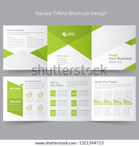 Square Trifold Brochure Design