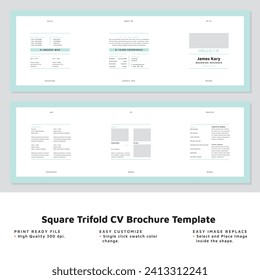 Square Trifold CV Brochure Template