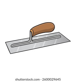 square trowel vector illustration,isolated on white background,top view