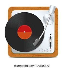 Square turntable. Vector illustration