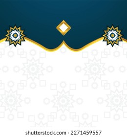 Square unique blank greeting banner design for islamic holiday