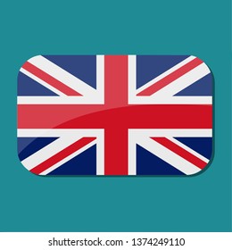 square with united kingdom flag vector symbol illustration