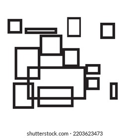 square vactor corner design icon are