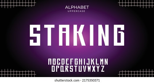 Square vector alphabet, modern contemporary style