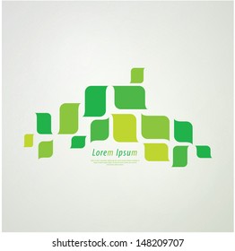 Square vector backdrop with space for your content. Ornamental abstract mosaic. Editable and sizable presentation or cover. Background for your text or images.