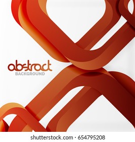 Square vector background, 3d style overlapping geometric shapes with shadows on light backdrop