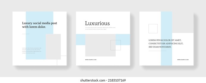 Square vector banners for social media networks, modern editable business templates, invitation card for promotion, digital marketing, online advertising, graphic with place for photo, company advert