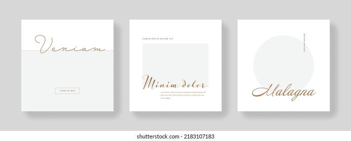 Square vector banners for social media networks, modern editable business templates, invitation card for promotion, digital marketing, online advertising, graphic with place for photo, company advert