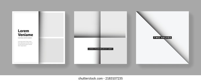 Square vector banners for social media networks, modern editable business templates, invitation card for promotion, digital marketing, online advertising, graphic with place for photo, company advert