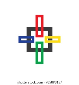 square vector design colorful