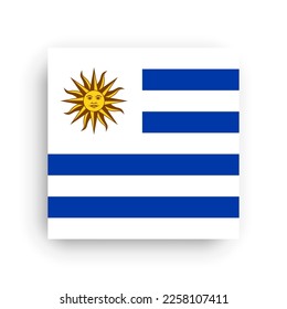 Square vector flag of Uruguay