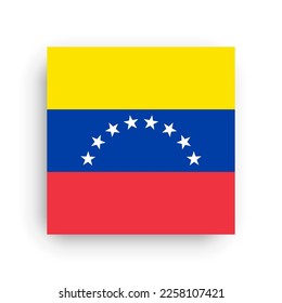 Square vector flag of Venezuela