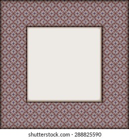 Square vector frame with folk ornament