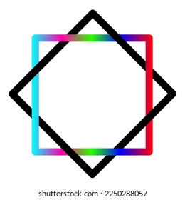 Square vector with gradient colour 