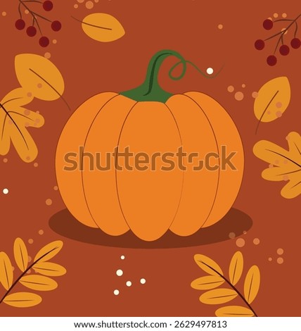 square vector graphics celebrating Autumn Equinox. Includes pumpkins, fall leaves, candles and baskets. Ideal for seasonal greetings and social media posts.