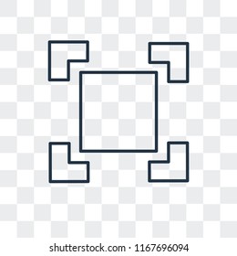 Square vector icon isolated on transparent background, Square logo concept