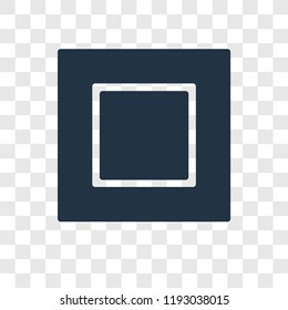 Square vector icon isolated on transparent background, Square transparency logo concept