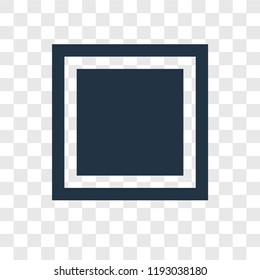 Square vector icon isolated on transparent background, Square transparency logo concept