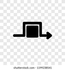 Square vector icon isolated on transparent background, Square transparency logo concept