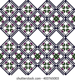 Square vector illustration. seamless mosaic pattern, made in the form of multi-colored pixels. various squares. for the textile industry, interior design, wallpaper