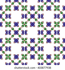 Square vector illustration. seamless mosaic pattern, made in the form of multi-colored pixels. various squares. for the textile industry, interior design, wallpaper