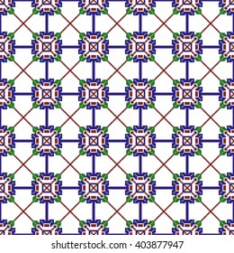 Square vector illustration. seamless mosaic pattern, made in the form of multi-colored pixels. various squares. for the textile industry, interior design, wallpaper