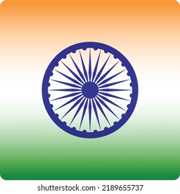 Square vector of Indian National Flag