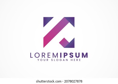 icono del logotipo de la letra de vector cuadrado k