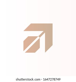 Logo vector cuadrado en un estilo moderno.