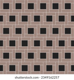 Square vector pattern. Brown square pattern. Seamless geometric pattern for clothing, wrapping paper, backdrop, background, gift card.