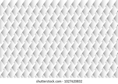 Square vector pattern, Rhombus background - black and white