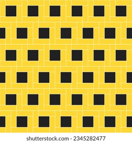 Square vector pattern. Yellow square pattern. Seamless geometric pattern for clothing, wrapping paper, backdrop, background, gift card.