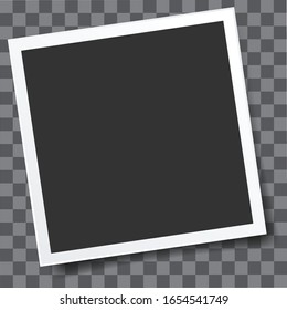 Square vector photo frame. Vertical and horizontal template photo design.