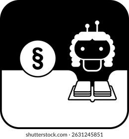 Square vector showing a chatbot with check and cross symbols. Ideal for app UIs, feedback systems, rating tools, or automated decisions. Clean and symbolic layout.
