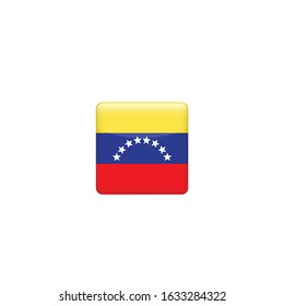 square Venezuela flag. Simple vector. National flag of Venezuela 