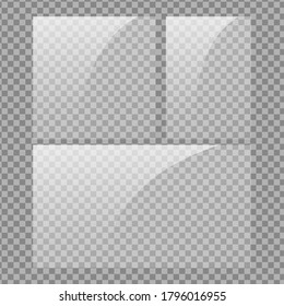 Square Vertical 16x9 Panel Glass Plate Stock Vector (Royalty Free ...