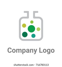A square vial logo concept