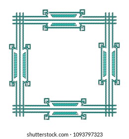 square victorian frame isolated icon
