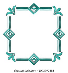 square victorian frame isolated icon
