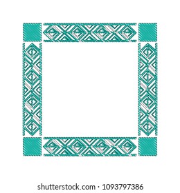 square victorian frame isolated icon