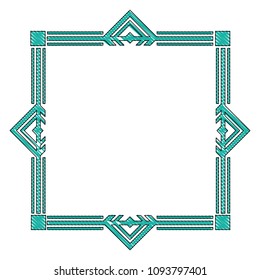 square victorian frame isolated icon
