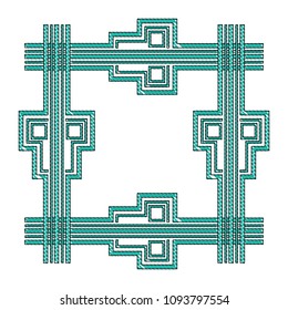 square victorian frame isolated icon